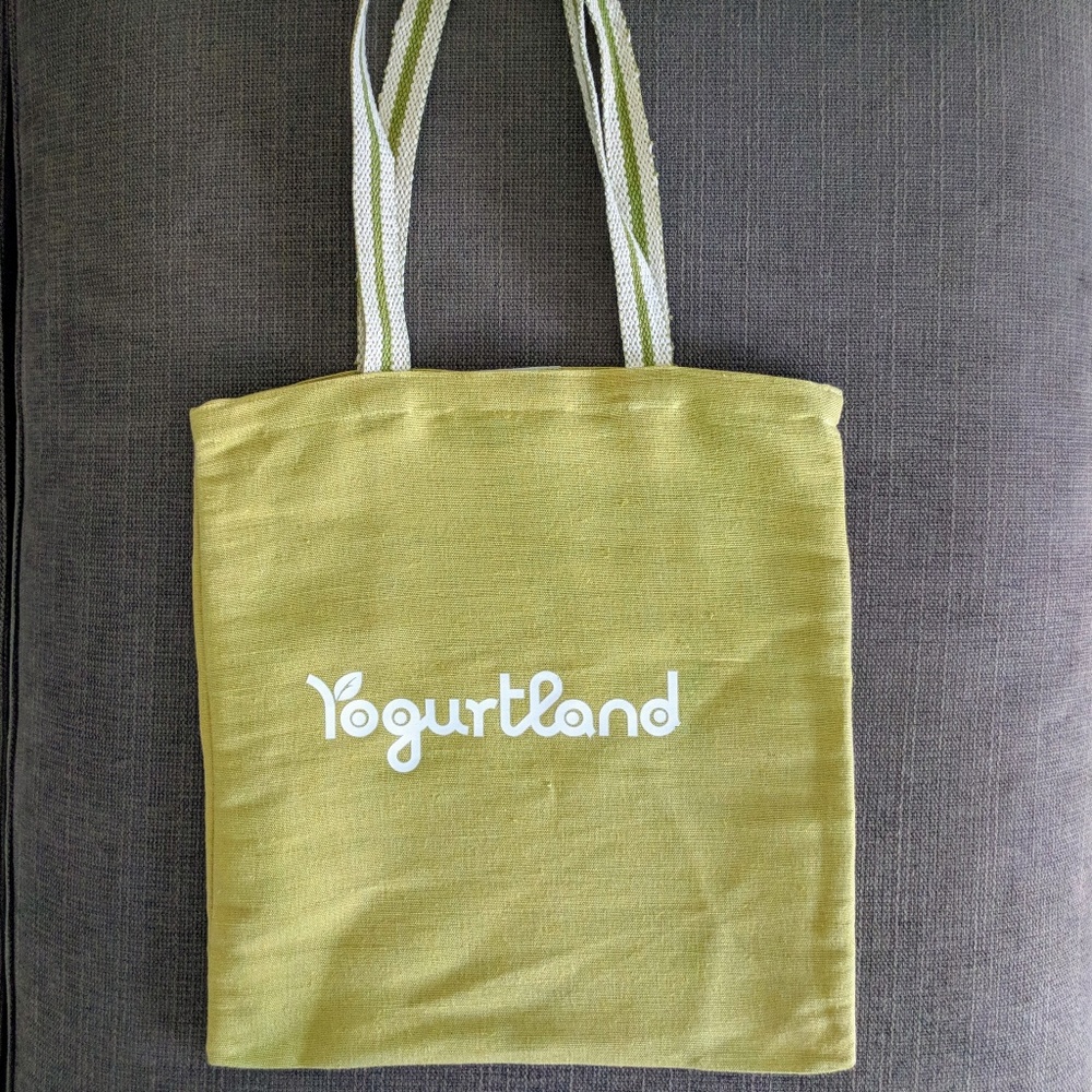 NWOT Yogurtland Canvas Tote Bag
